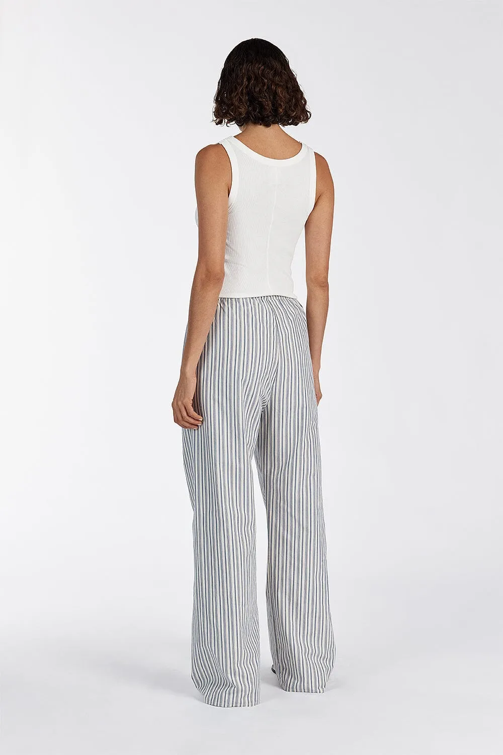 EZRA BLUE STRIPE DRAWSTRING PANT