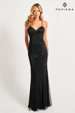 Faviana 11080 Fitted Prom Long Formal Evening Dress