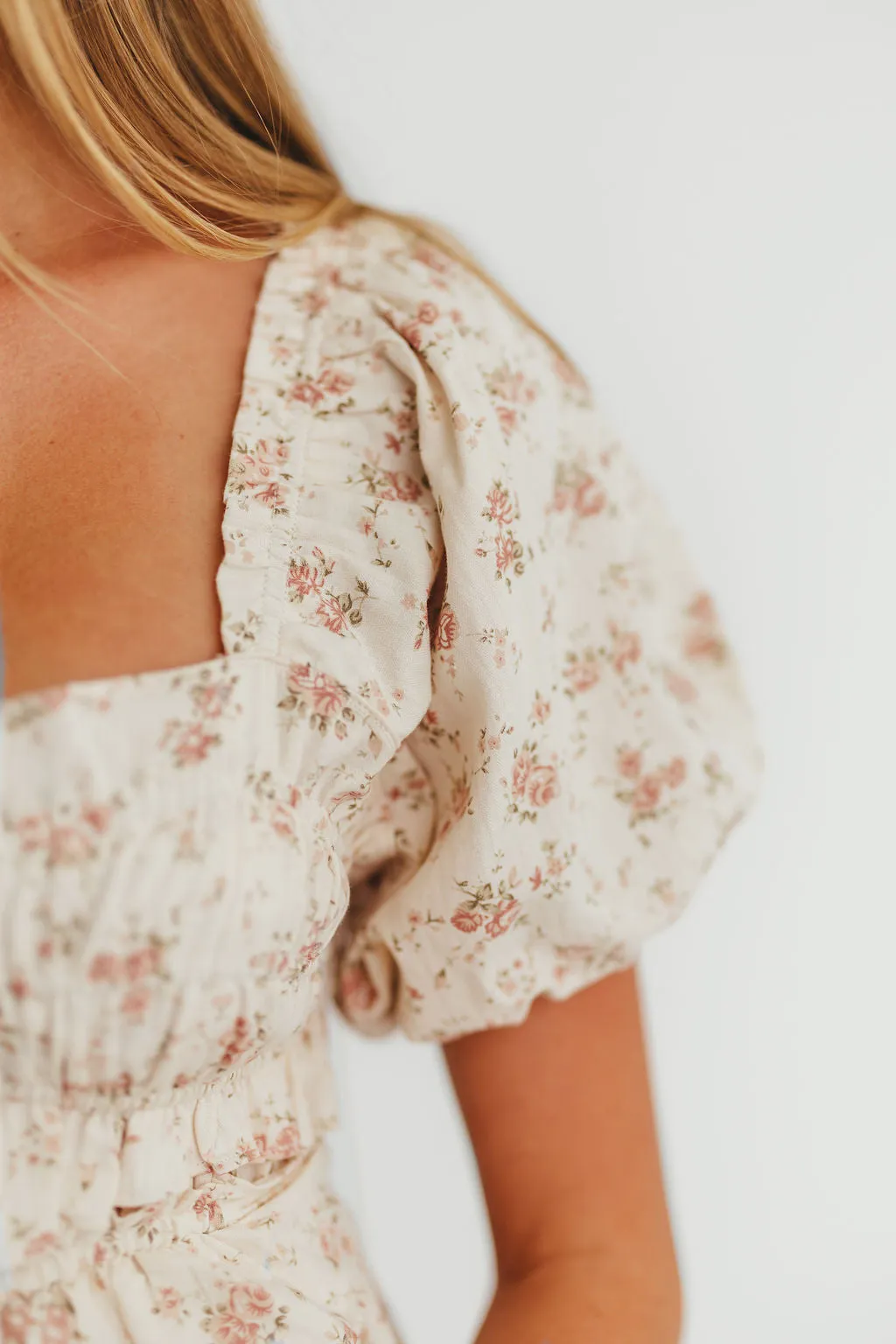 Finley 100% Cotton Peplum Midi Dress in Petal Pink - Bump & Nursing Friendly