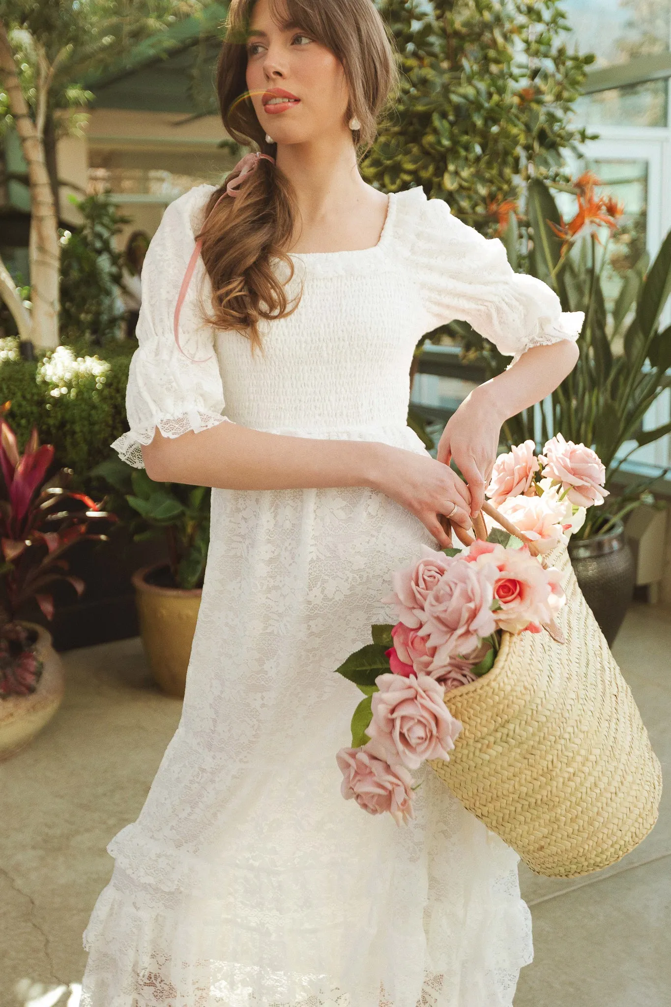 Francie Dress in White Lace - FINAL SALE