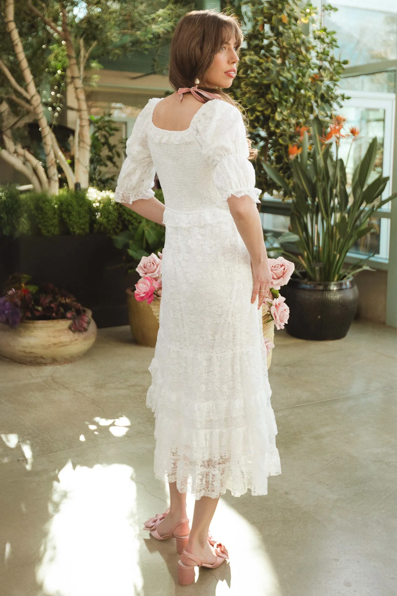 Francie Dress in White Lace - FINAL SALE