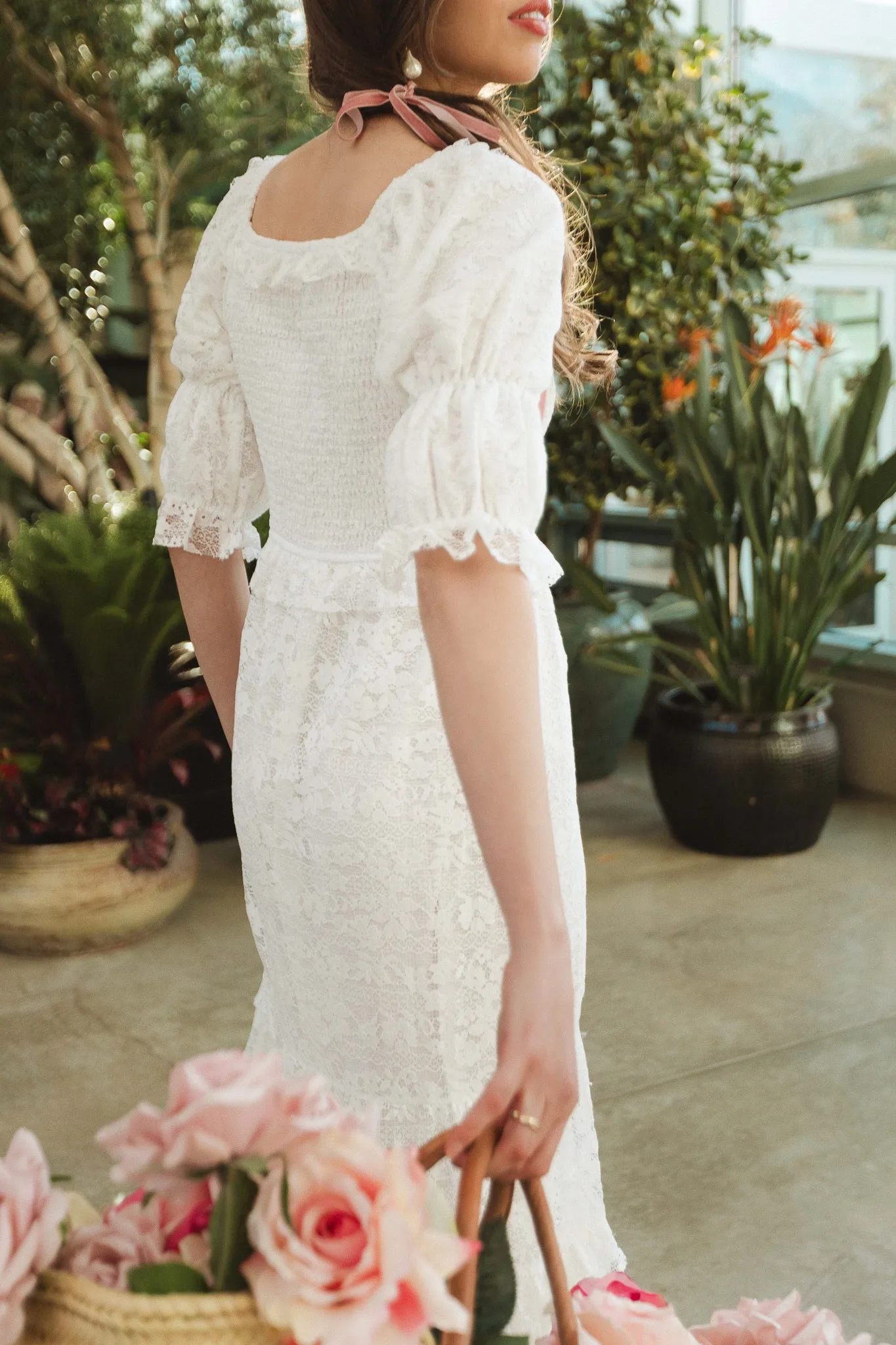 Francie Dress in White Lace - FINAL SALE