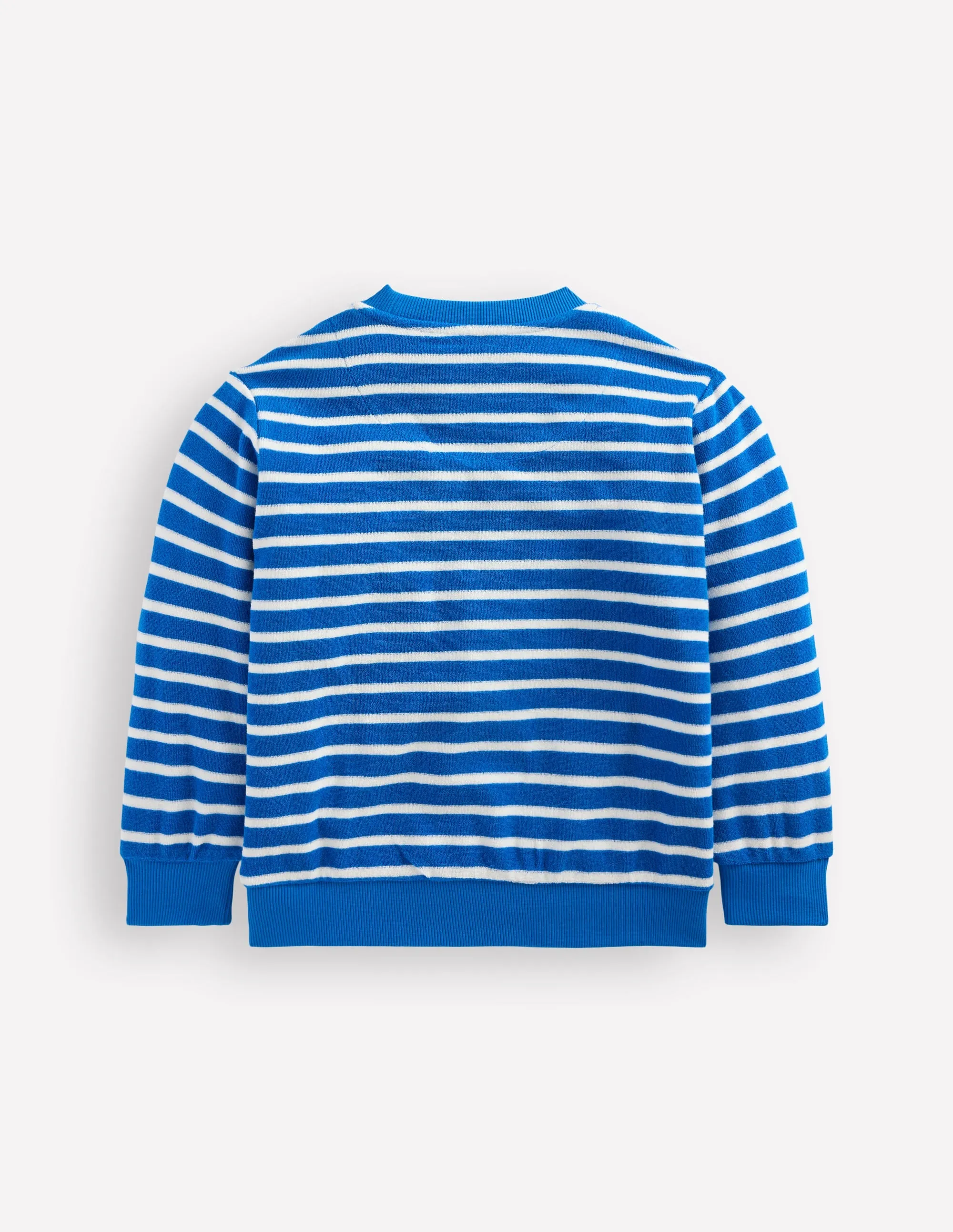 Fun Towelling Sweatshirt-Blue and Ivory Lobster
