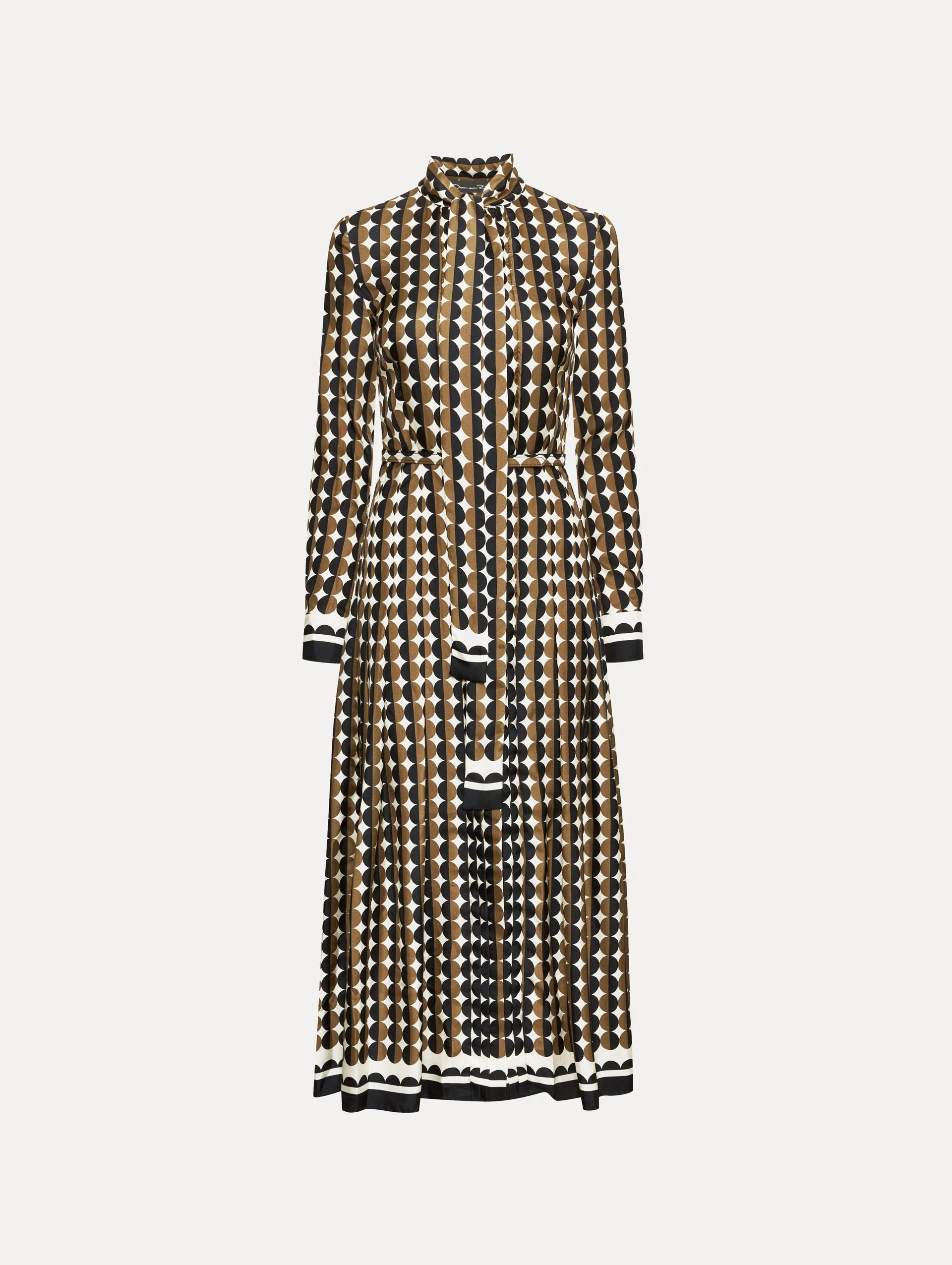 Geometric Circle Silk Twill Dress