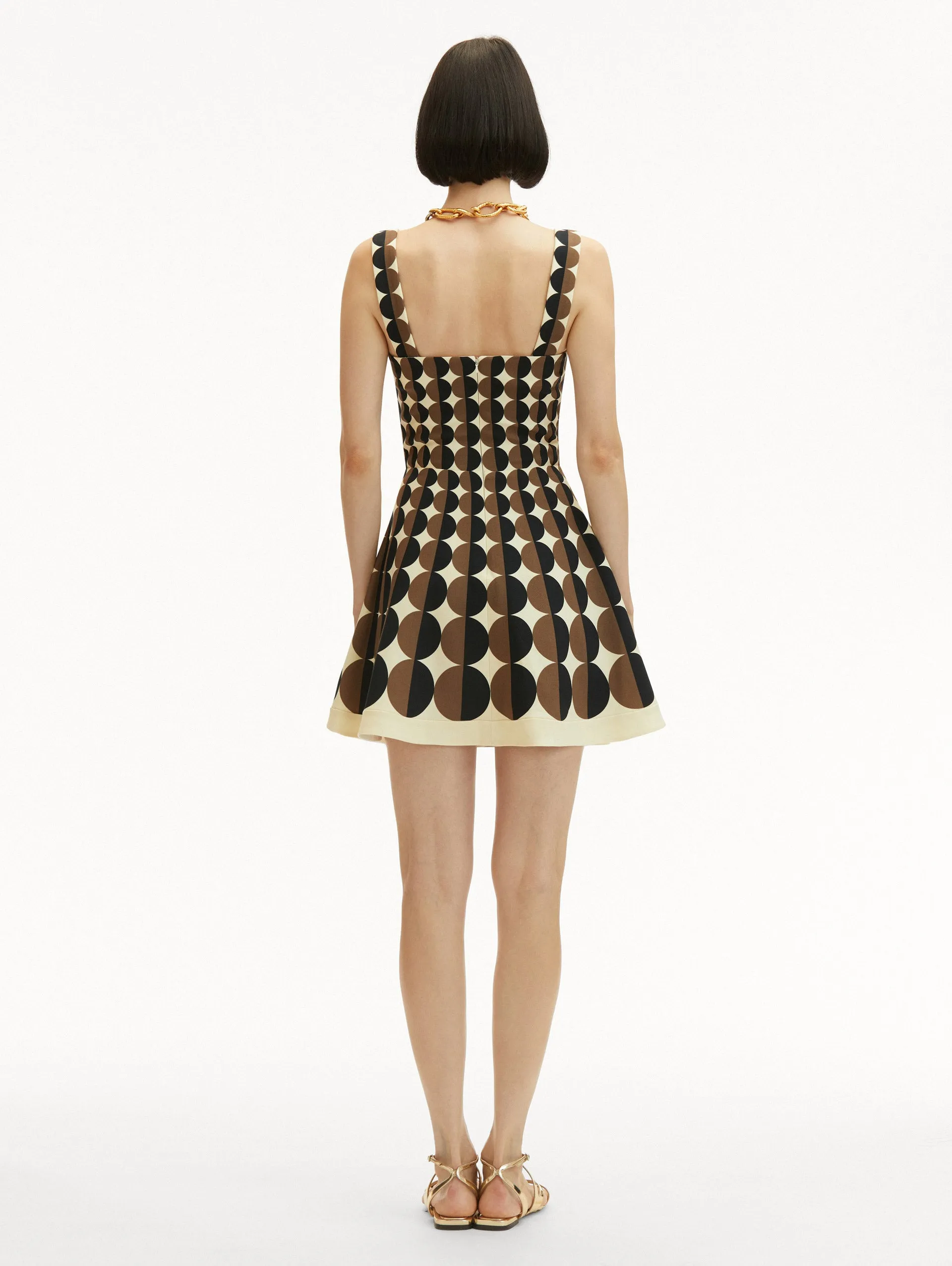 Geometric Circle Wool Dress
