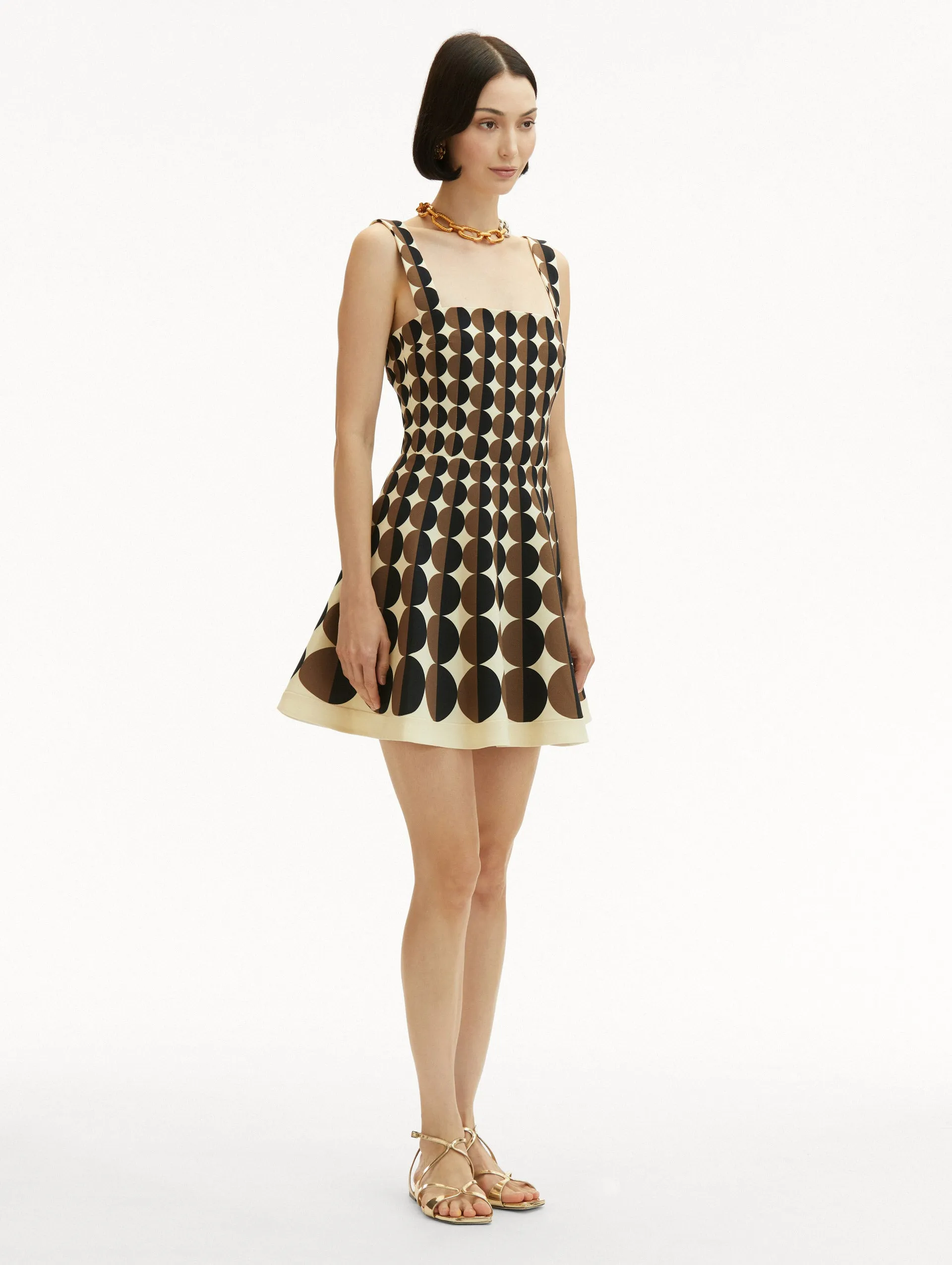 Geometric Circle Wool Dress
