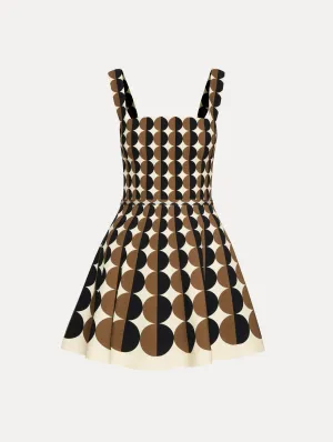 Geometric Circle Wool Dress
