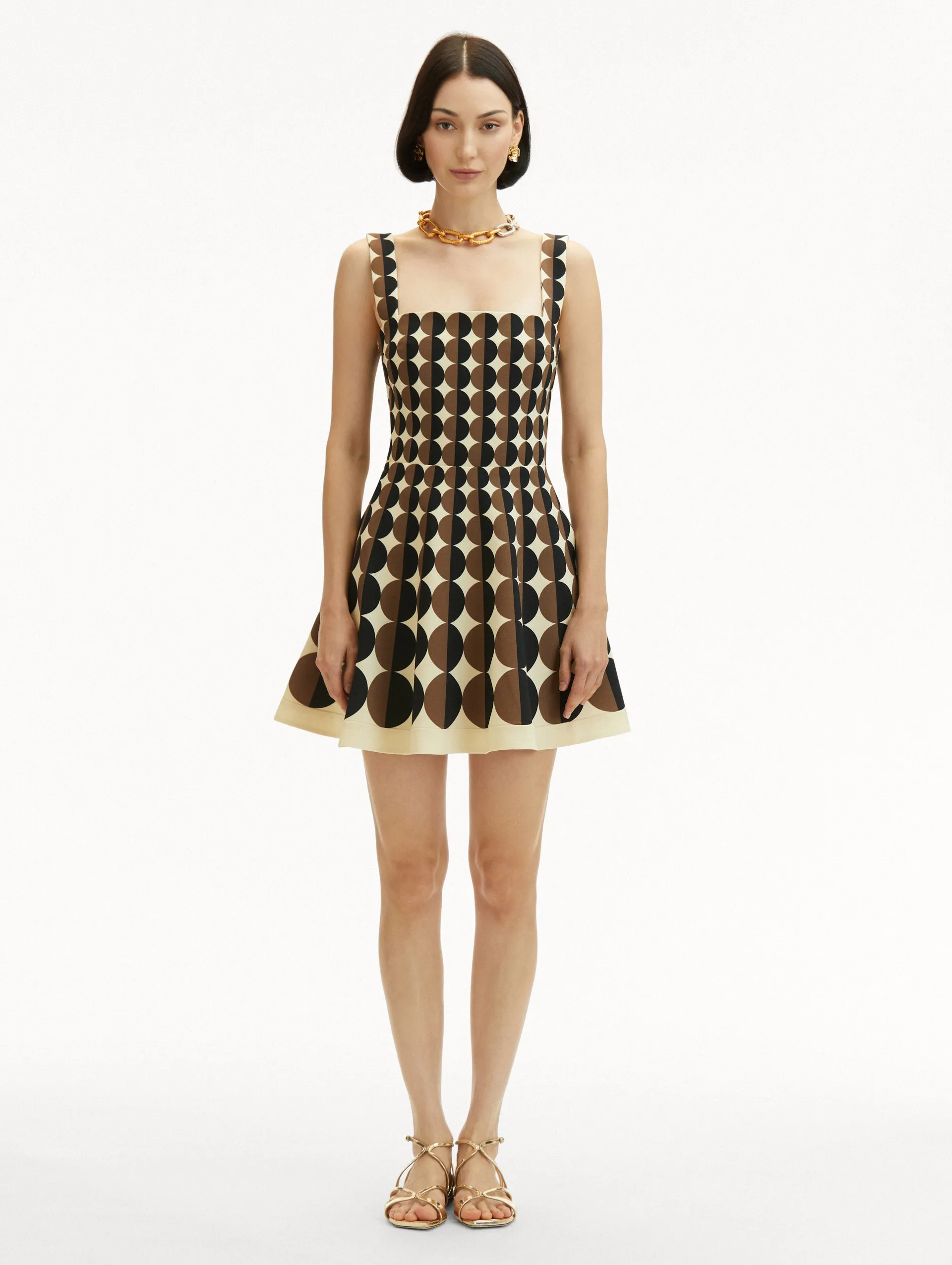 Geometric Circle Wool Dress
