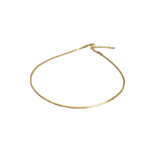 Gold Herringbone Chain Necklace