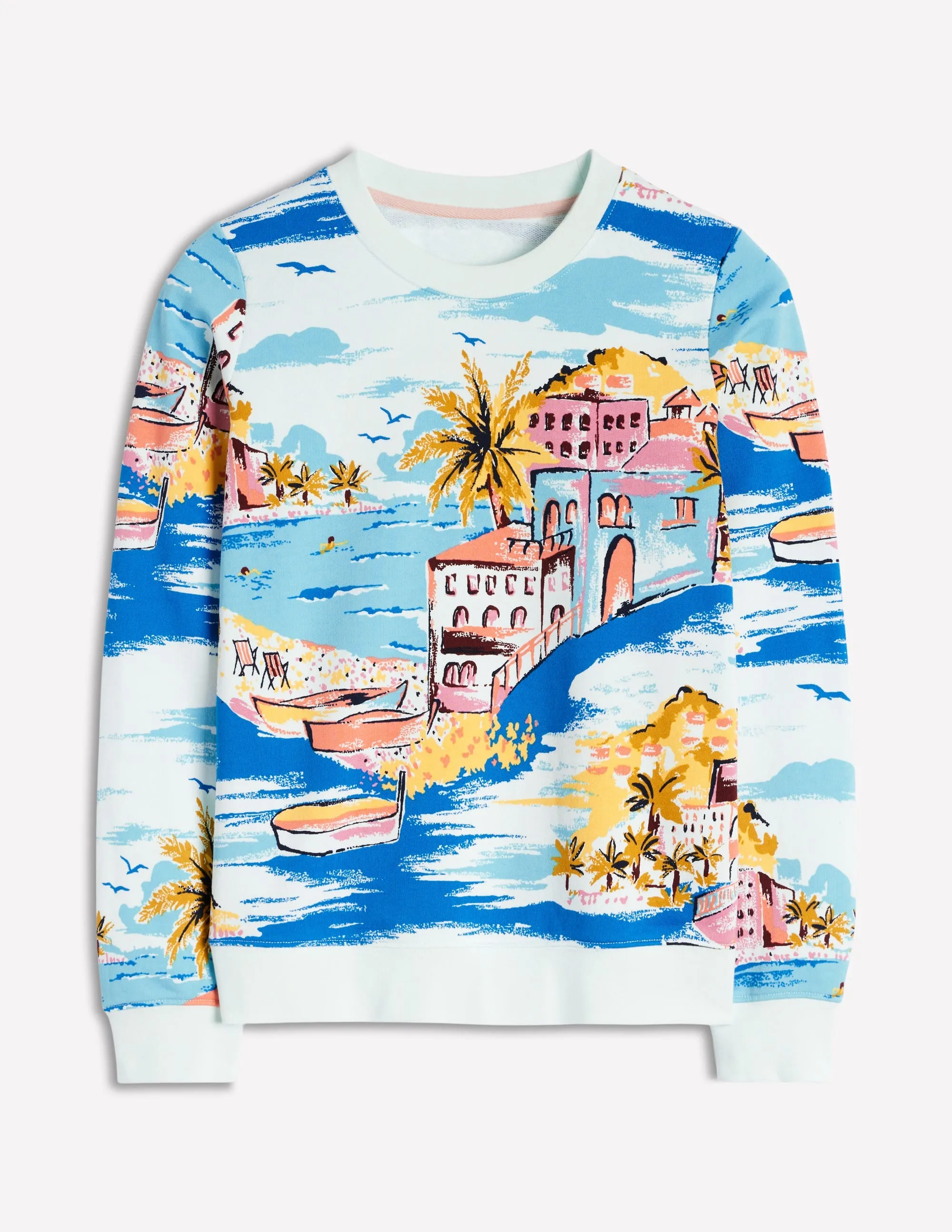 Hannah Printed Sweatshirt-Multi. Paradise Bay