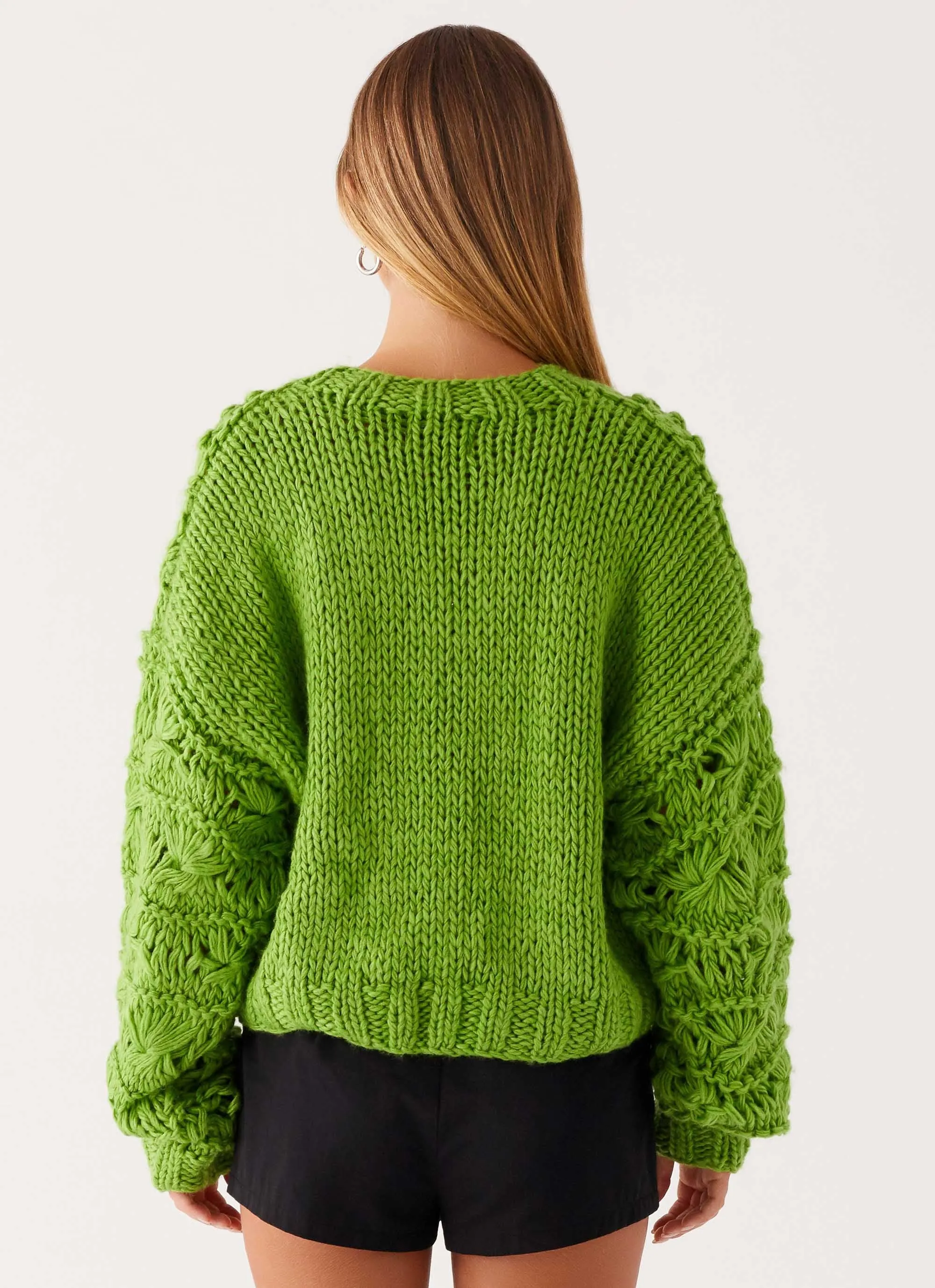 Hazel Knit Cardigan - Green