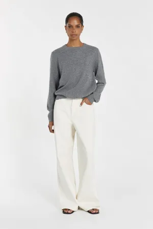INDY GREY CASHMERE KNIT JUMPER