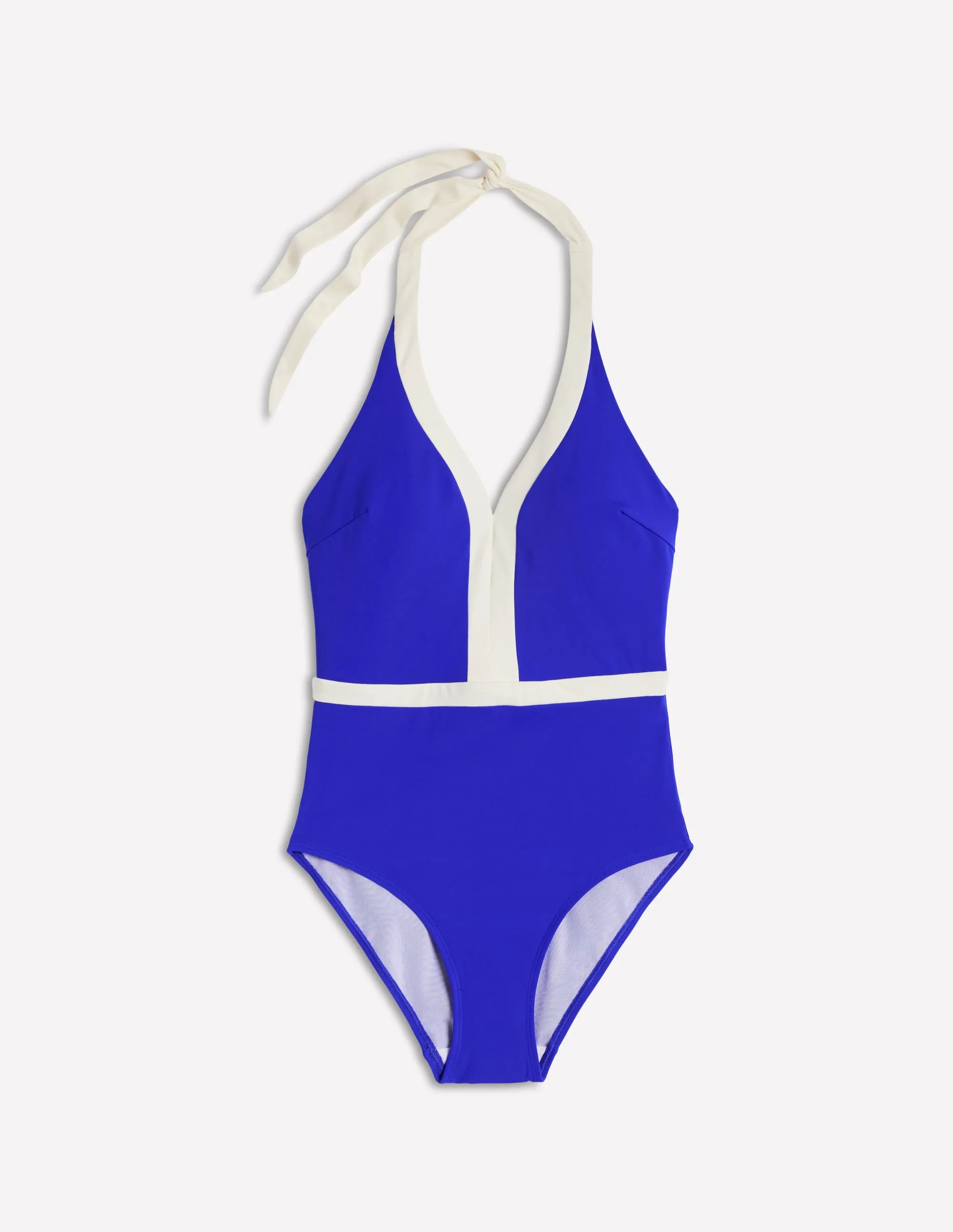Ios V Panel Swimsuit-Cobalt Blue/Ivory