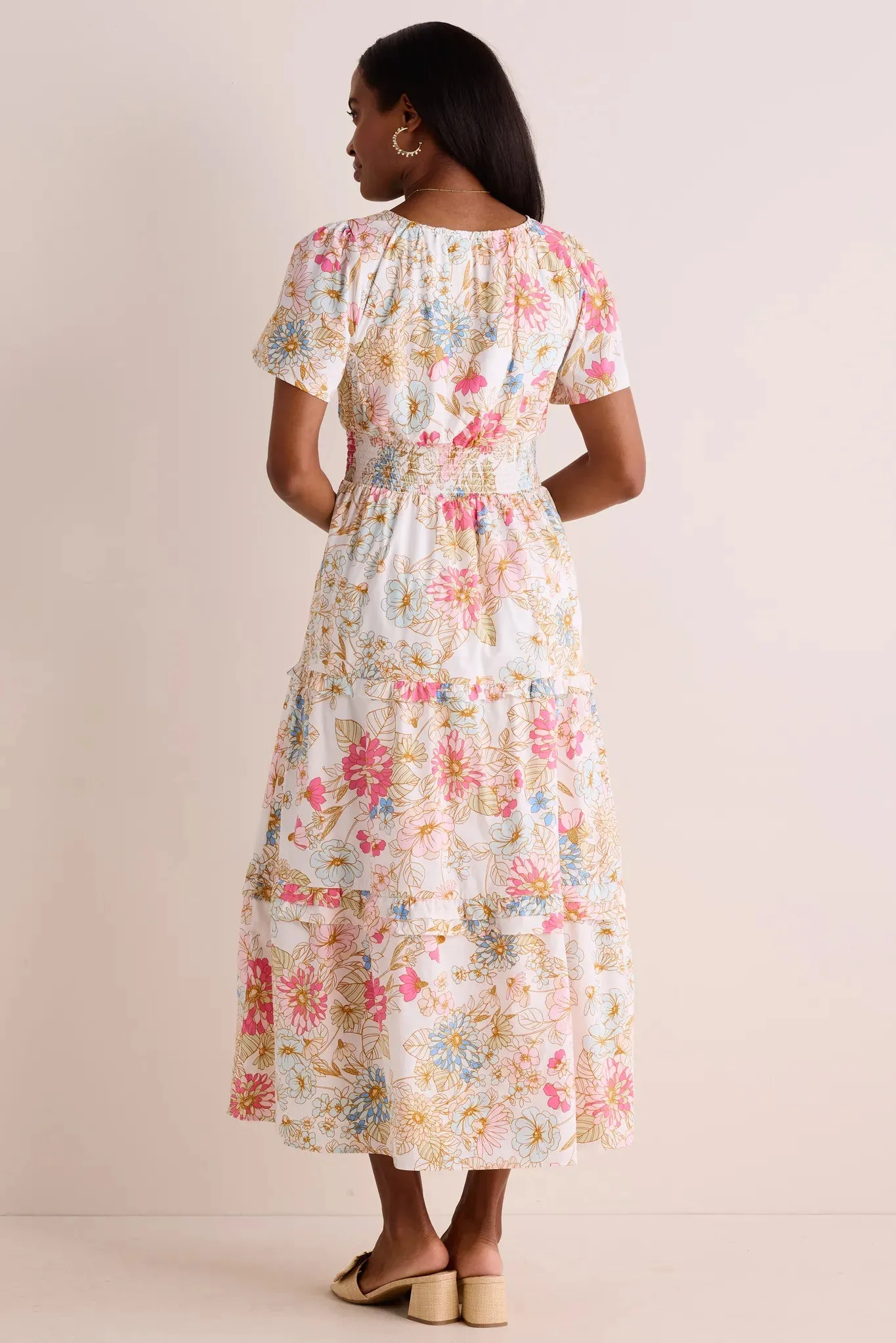 Isabella Dress- Pink & Blue Floral