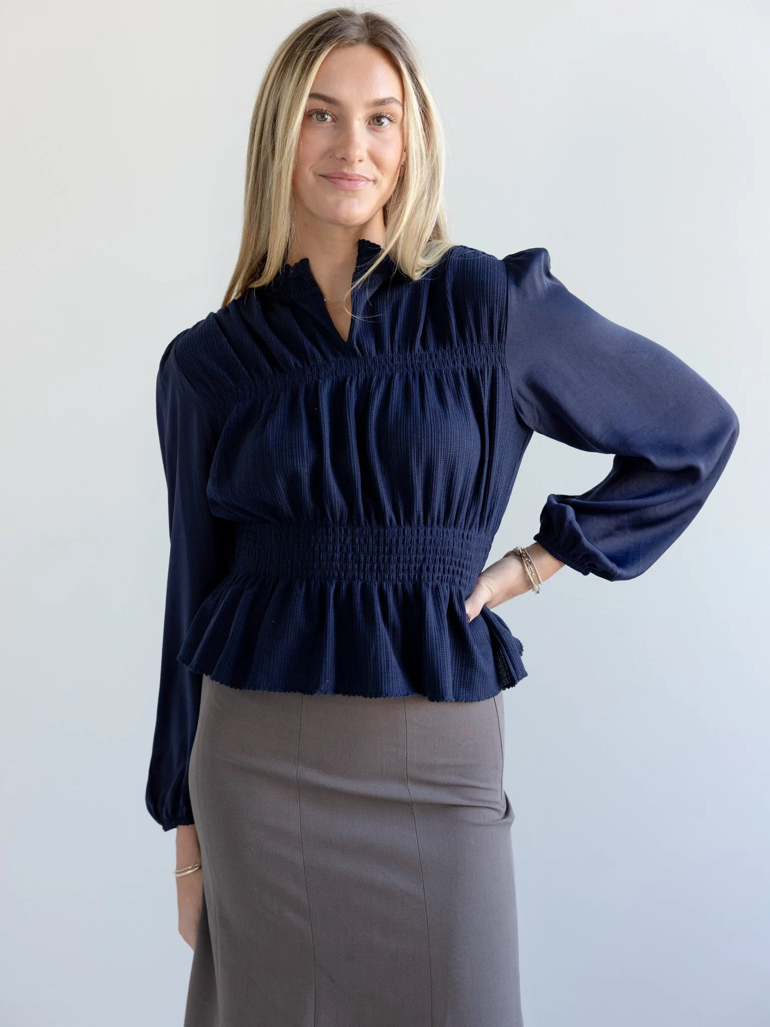 Jacey Ruffle Knit Top