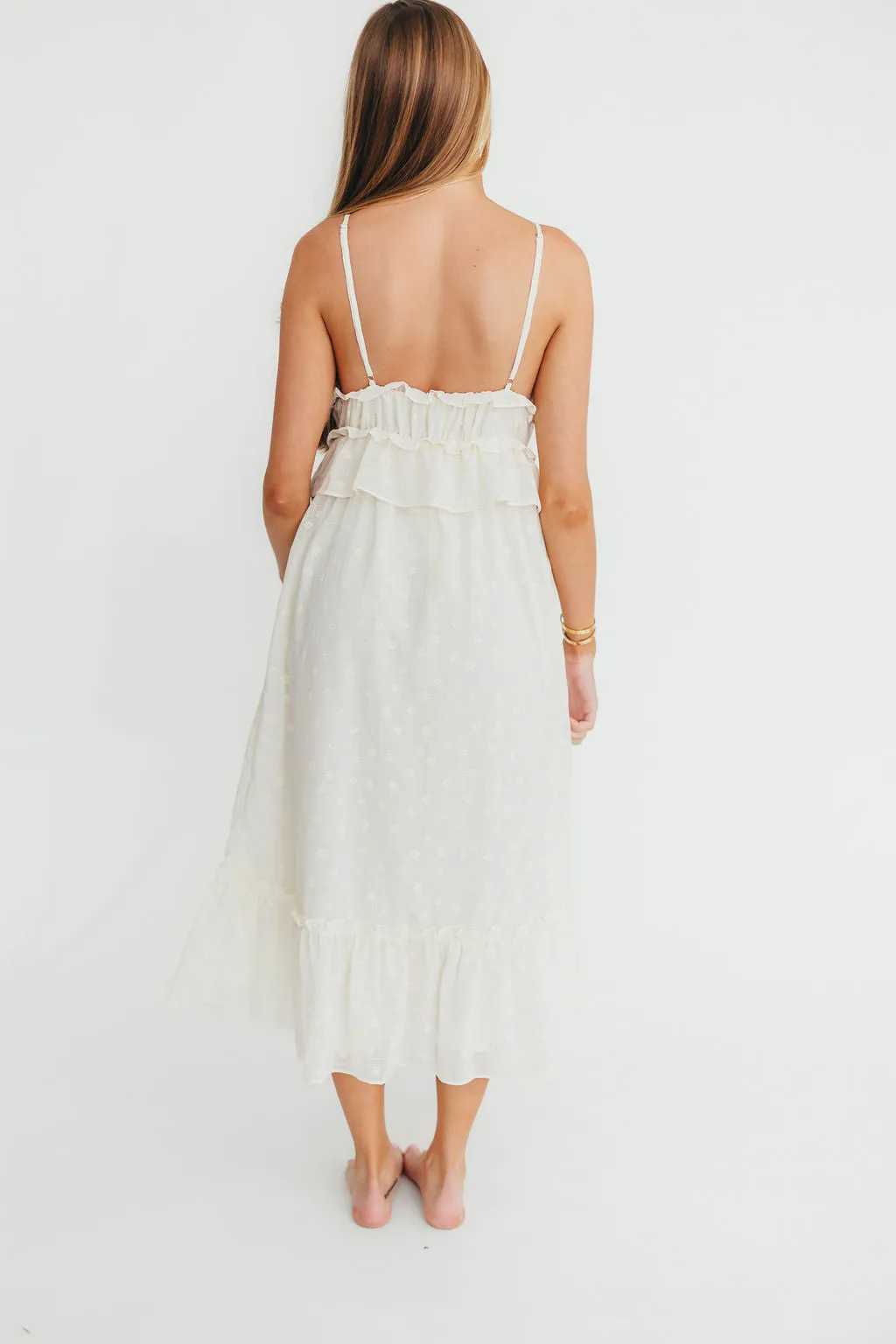 Jordan Midi Dress in Cream Floral