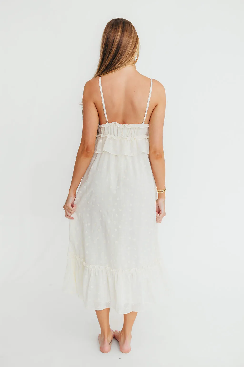 Jordan Midi Dress in Cream Floral