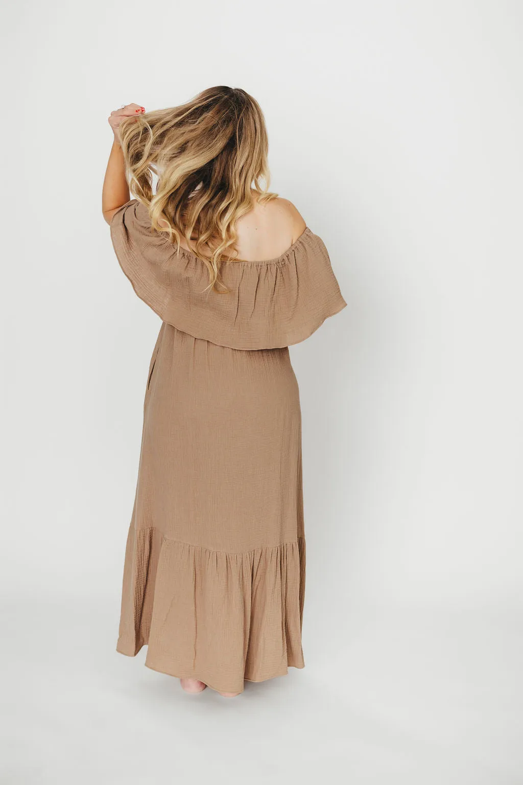 Josie 100% Cotton Maxi Dress in Dry Thyme - Bump & Nursing Friendly
