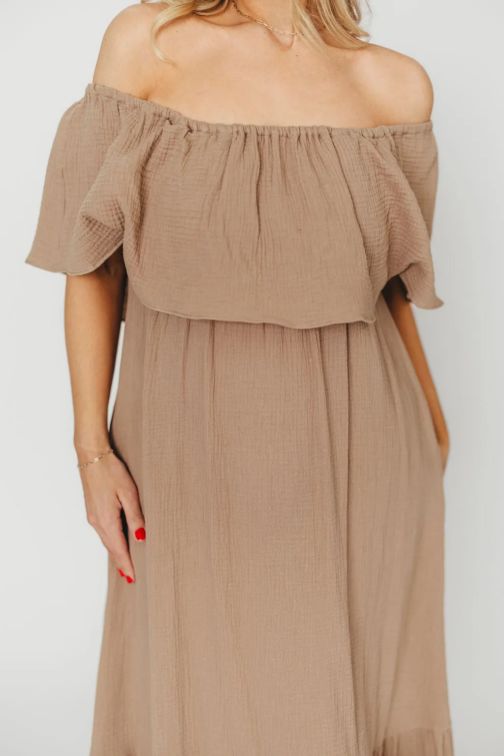 Josie 100% Cotton Maxi Dress in Dry Thyme - Bump & Nursing Friendly