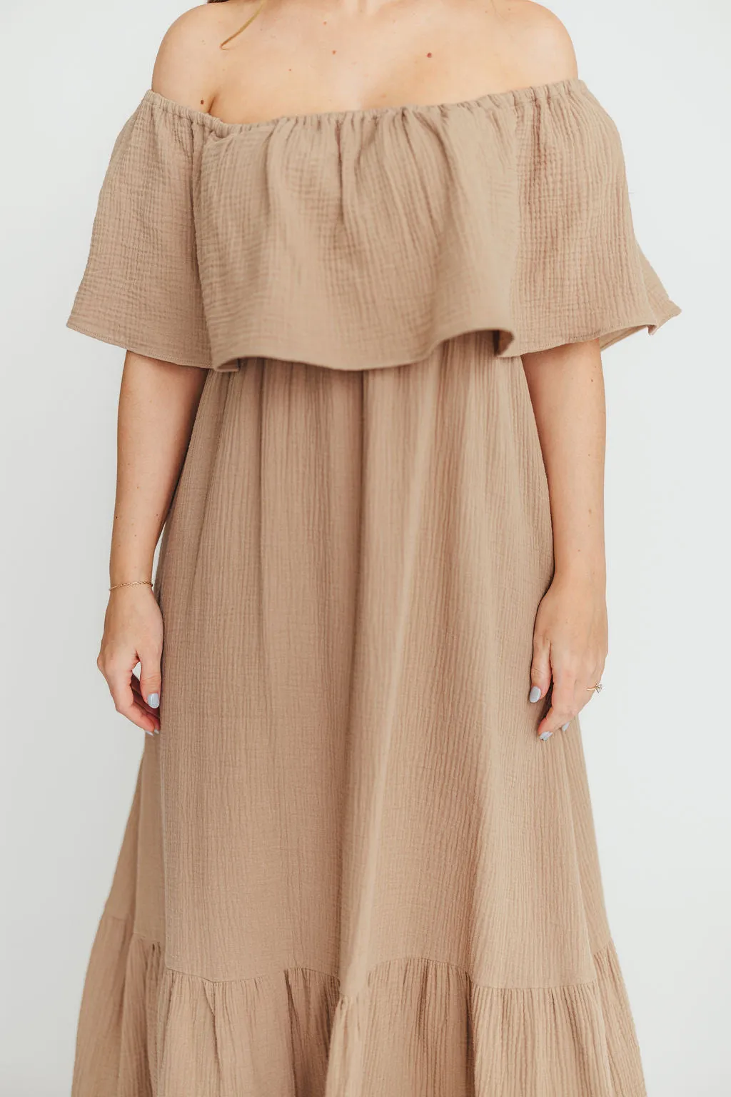 Josie 100% Cotton Maxi Dress in Dry Thyme - Bump & Nursing Friendly