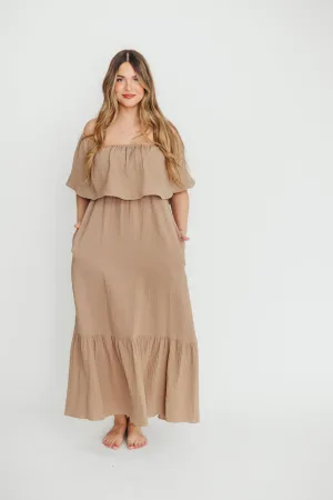 Josie 100% Cotton Maxi Dress in Dry Thyme - Bump & Nursing Friendly