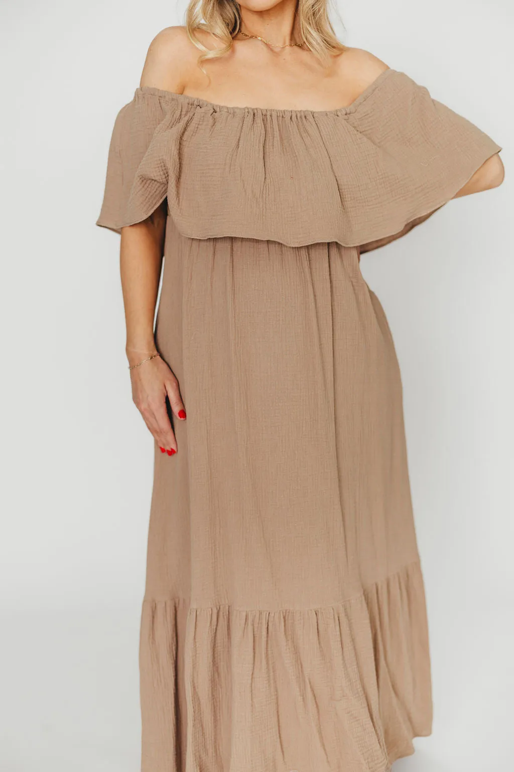 Josie 100% Cotton Maxi Dress in Dry Thyme - Bump & Nursing Friendly
