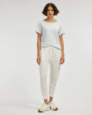 Kieran Cropped Jogger - White