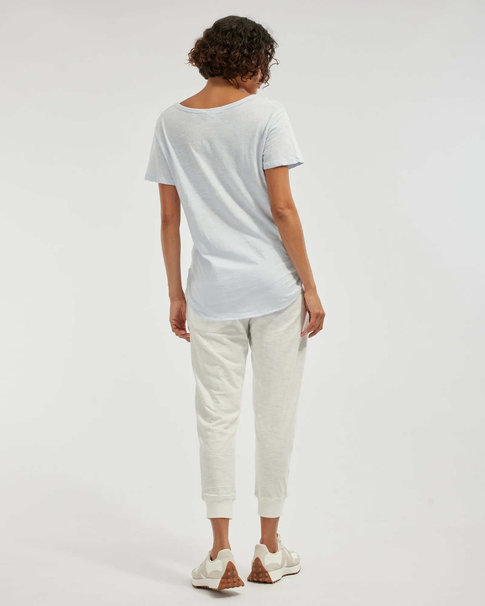 Kieran Cropped Jogger - White