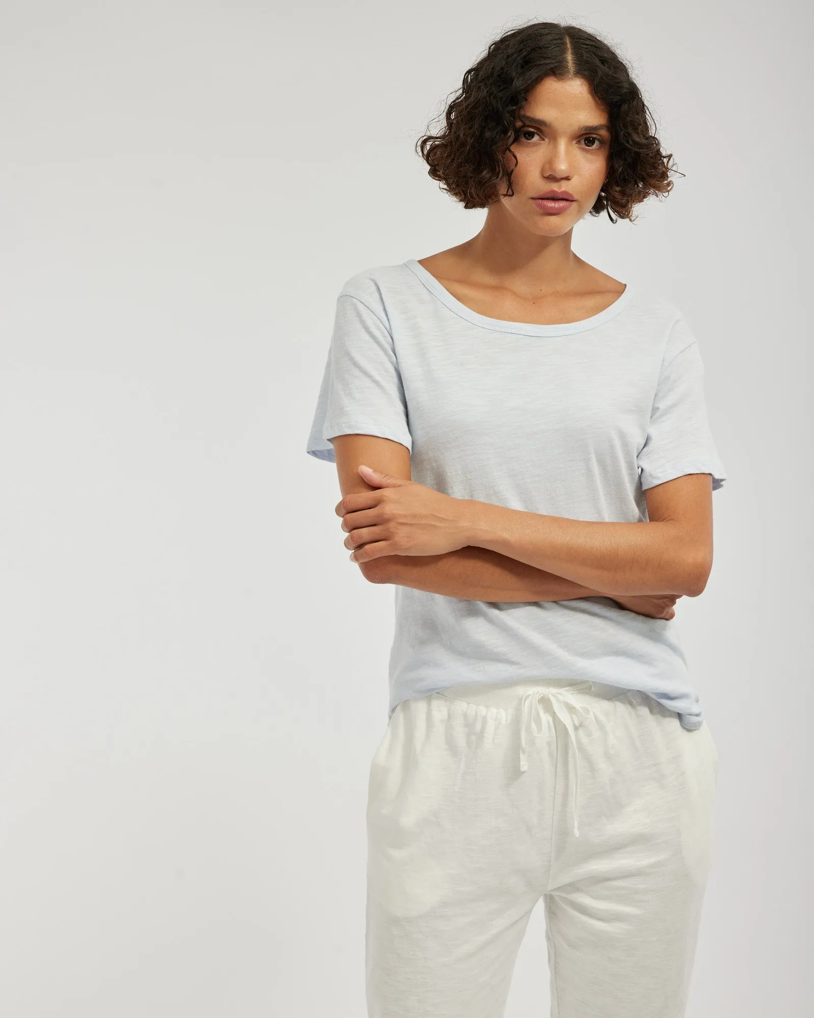 Kieran Cropped Jogger - White