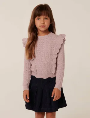 Kira Girls Pointelle Crew Top