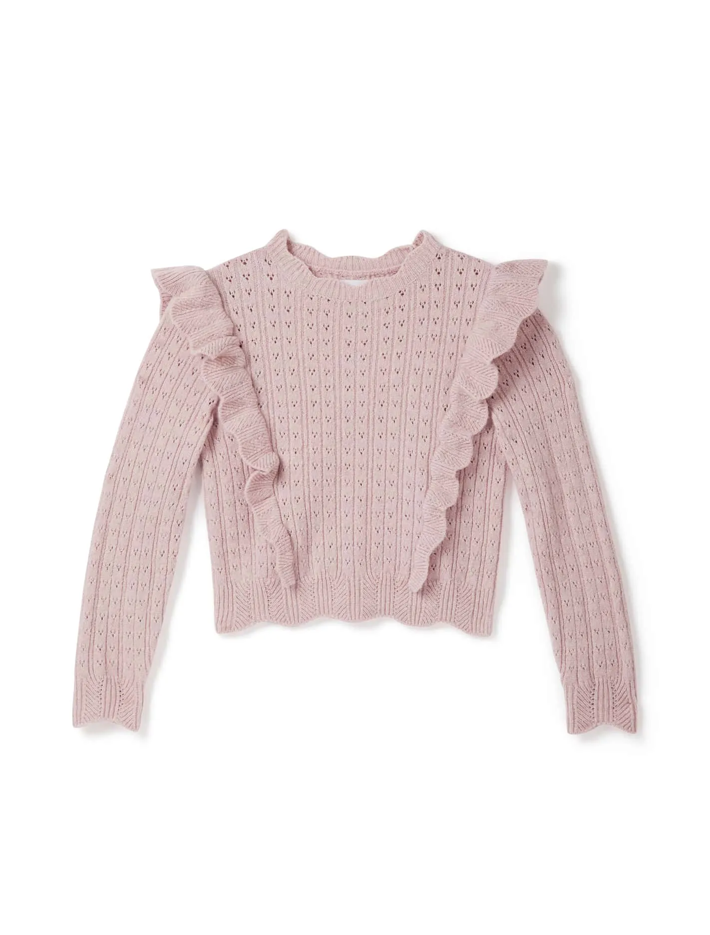 Kira Girls Pointelle Crew Top