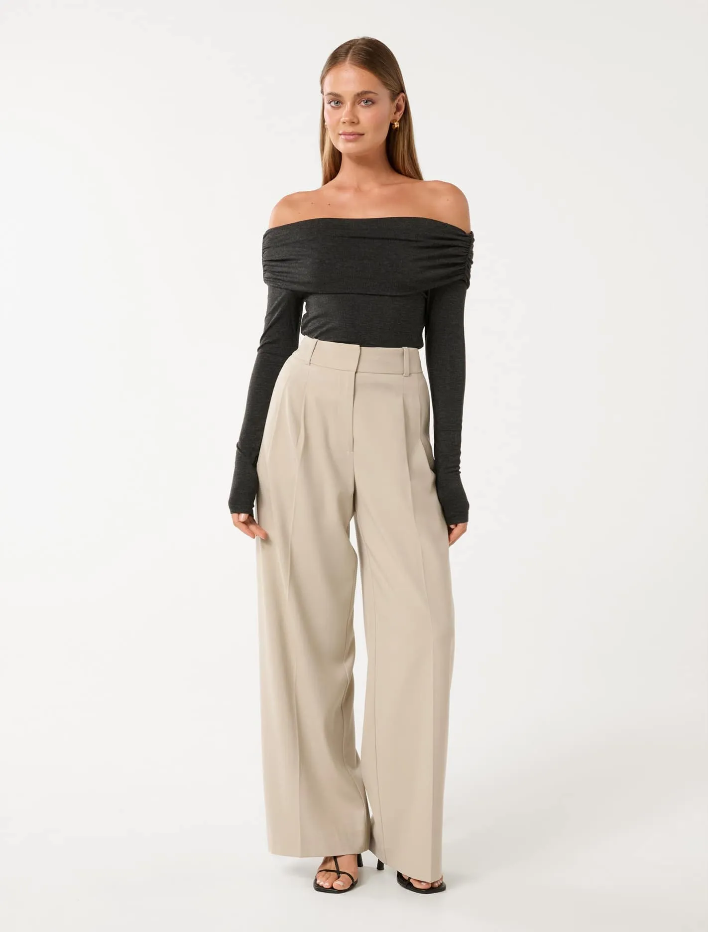 Kyla Ruched Bardot Top