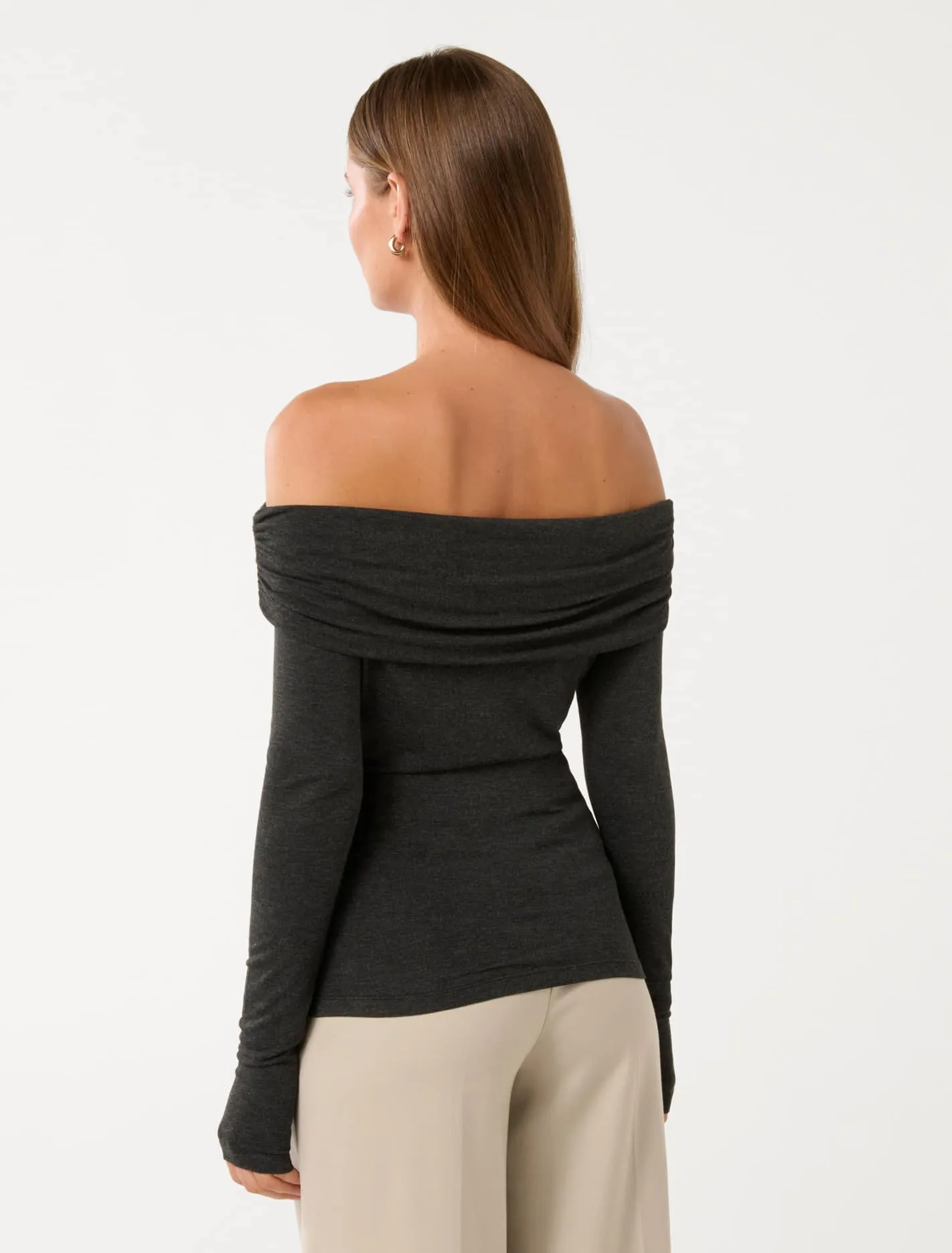 Kyla Ruched Bardot Top