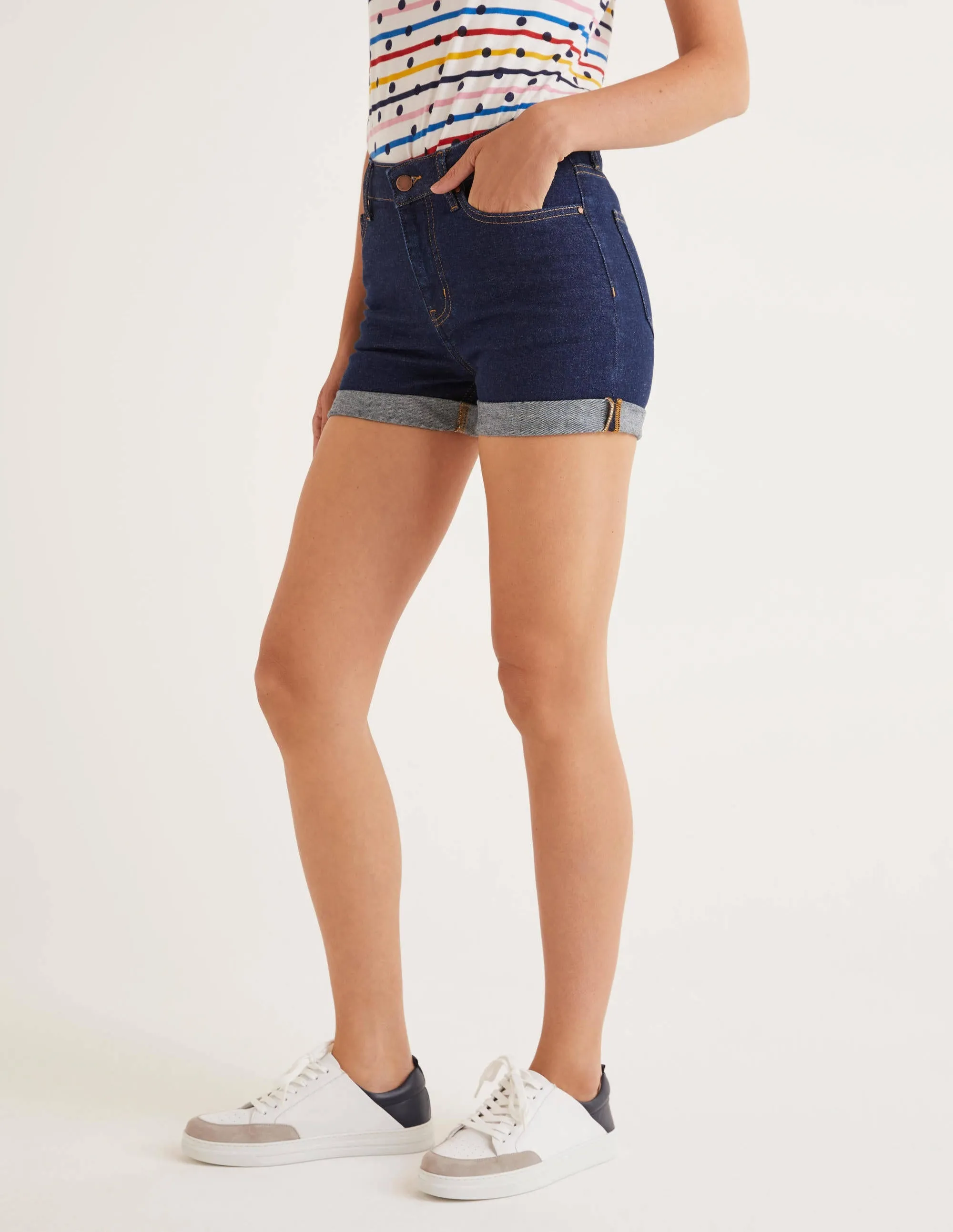 Kynance Denim Shorts-Indigo