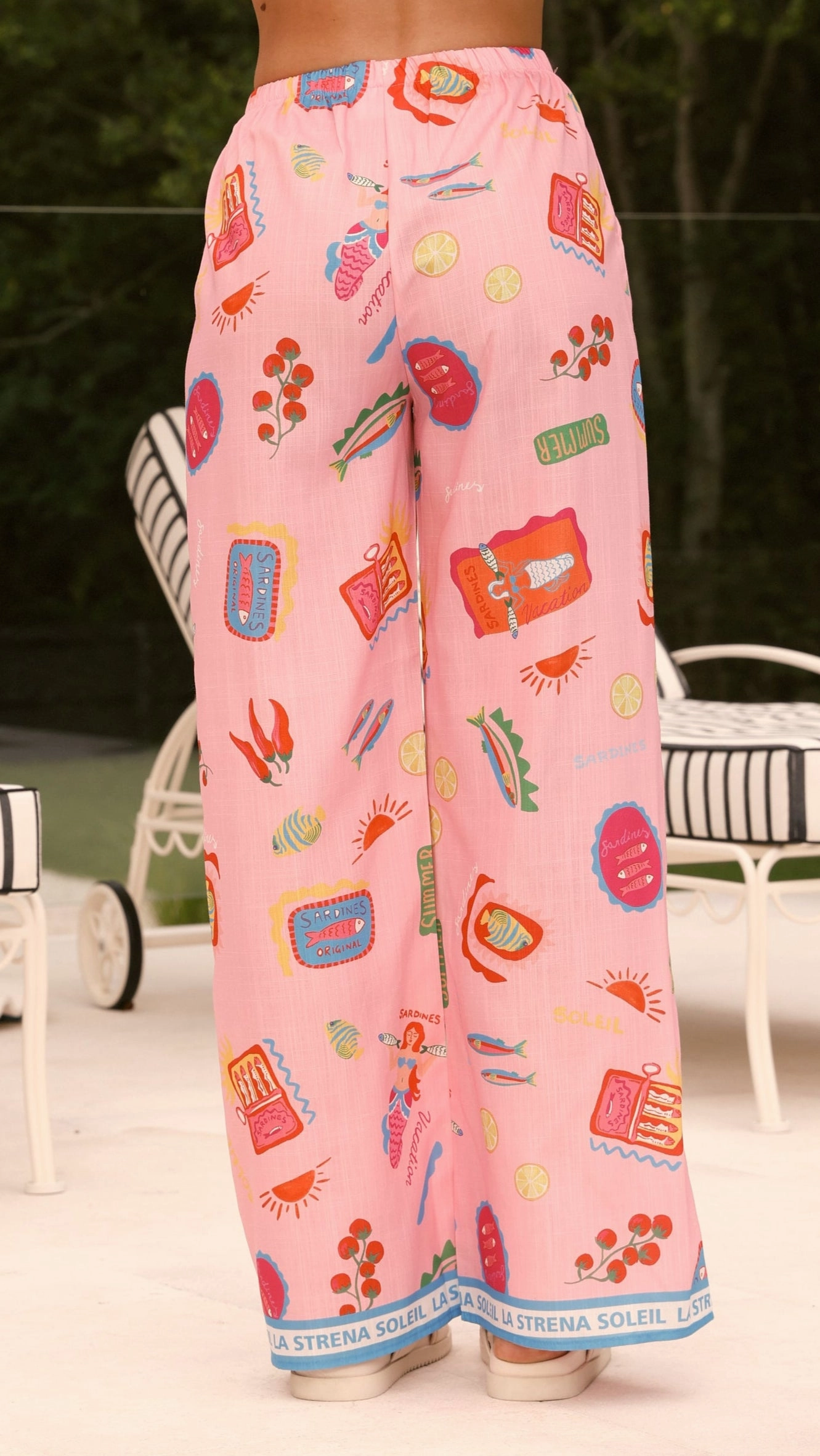 La Sirena Button Up Shirt and Pants Set - Pink Soleil