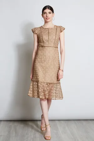 Lace Flutter Sleeve Dress