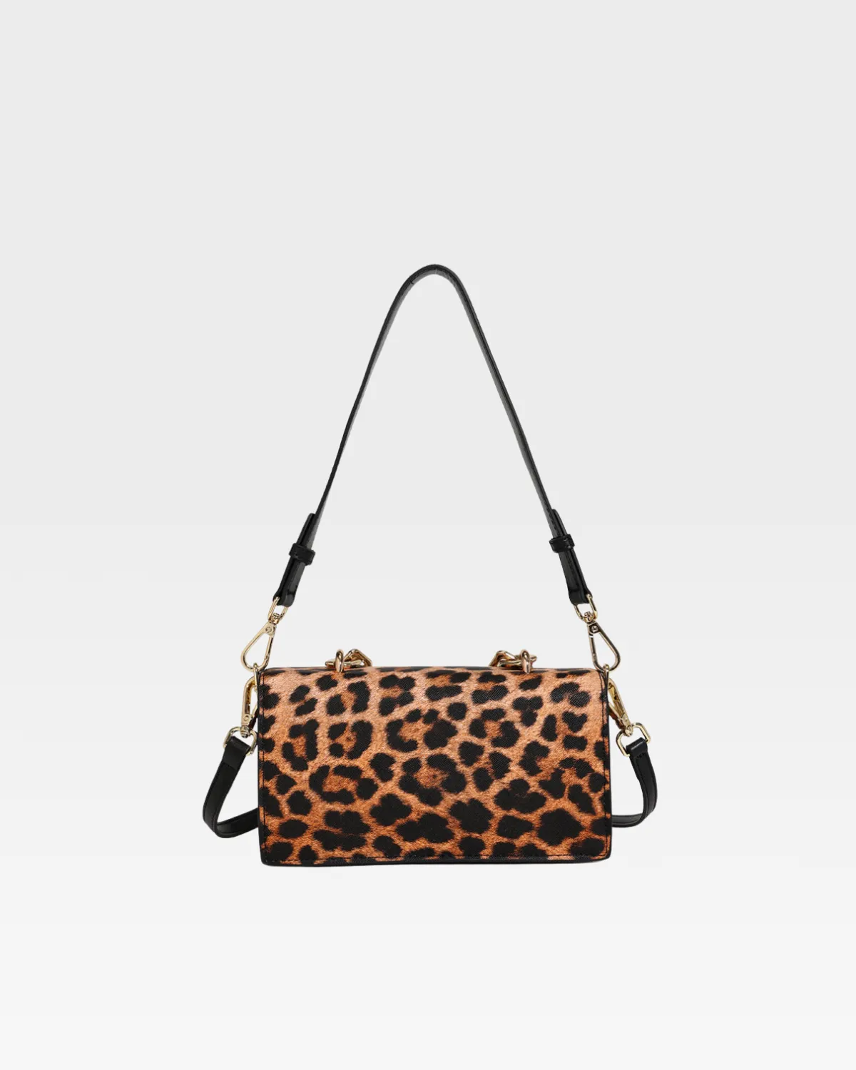 Leopard Print Shoulder Bag in Beige