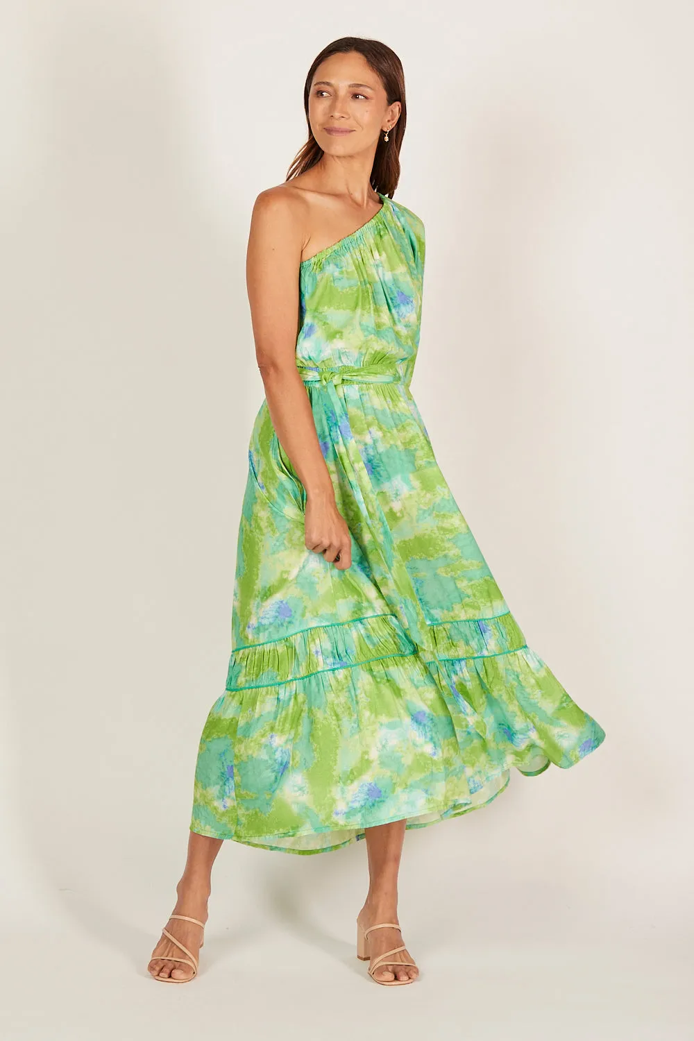 Lou Lou One Shoulder Dress in Lakehouse