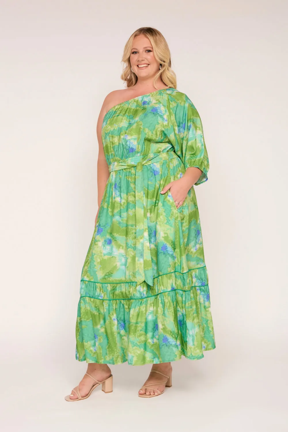 Lou Lou One Shoulder Dress in Lakehouse