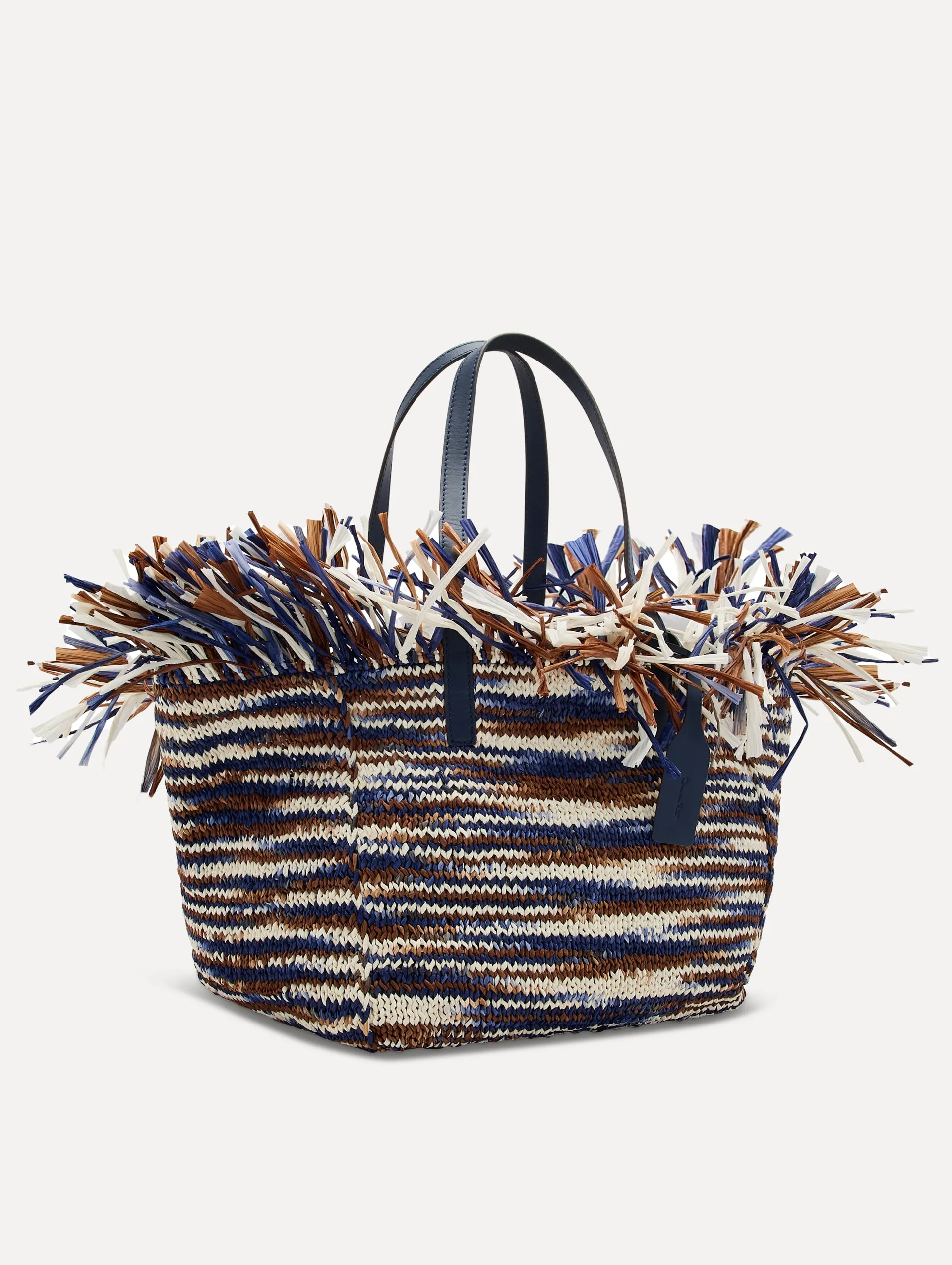 Medium Raffia Crochet Square Tote