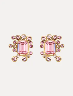 Mixed Crystal Cluster Earrings