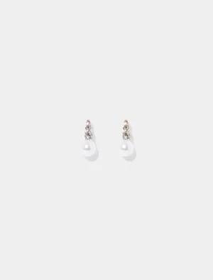 Naomi Pearl Stone Stud Earrings
