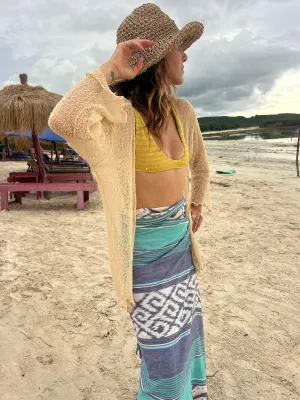 Open-Weave Knit Top (Sun Dune)