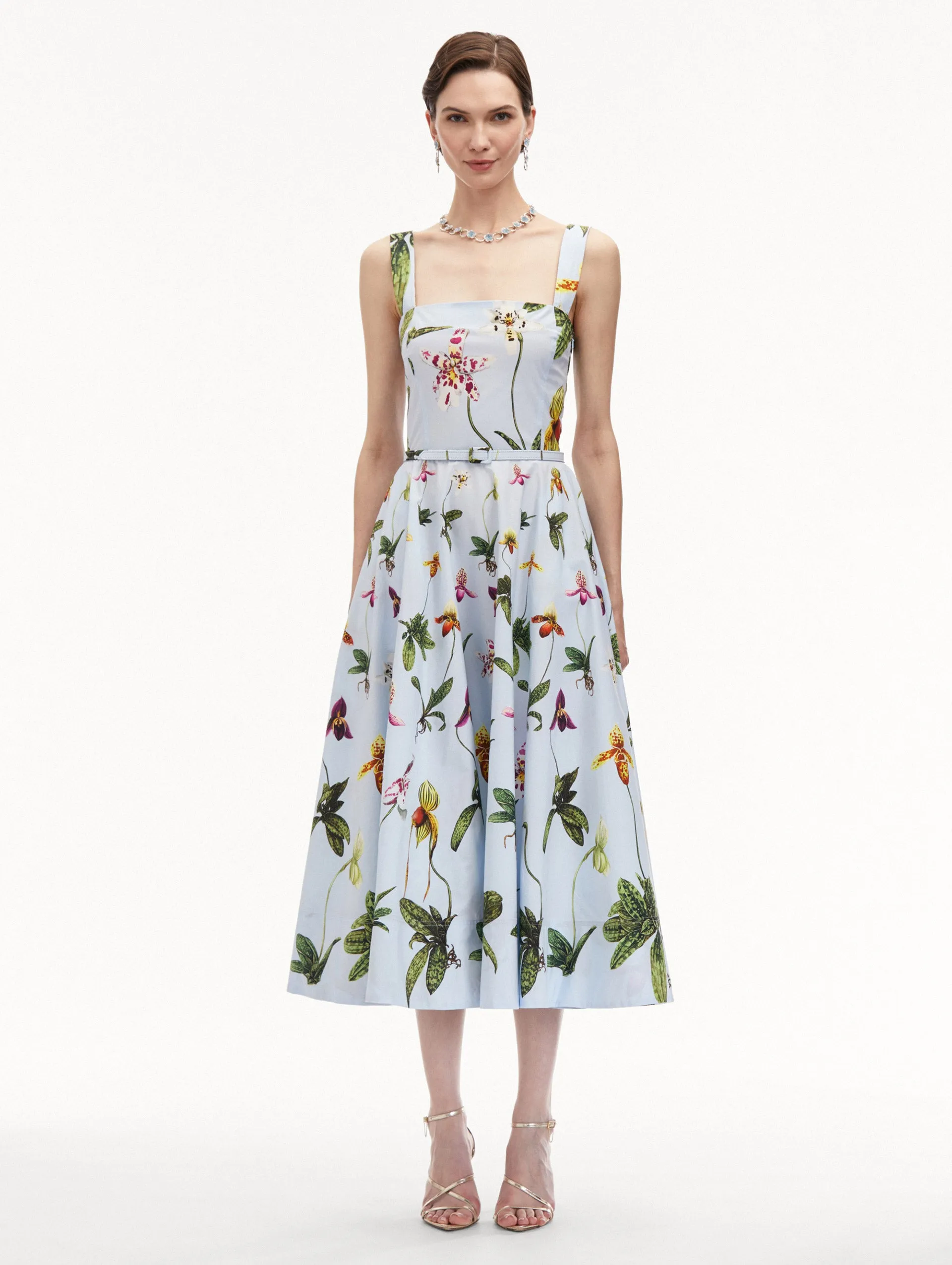 Orchid Cotton Poplin Tank Dress