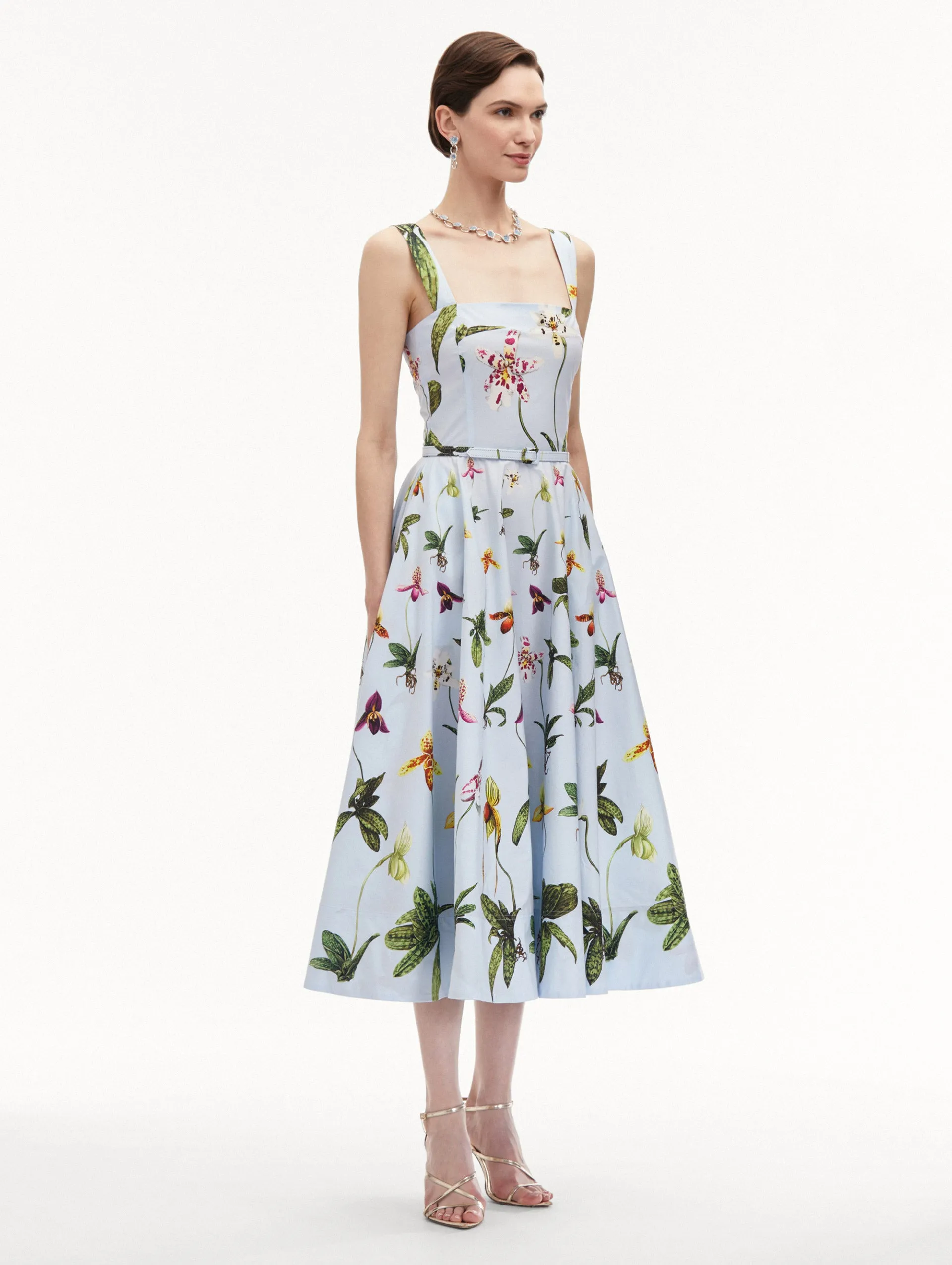 Orchid Cotton Poplin Tank Dress