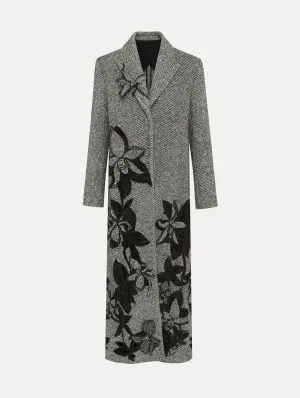 Orchid Embroidered Wool Coat