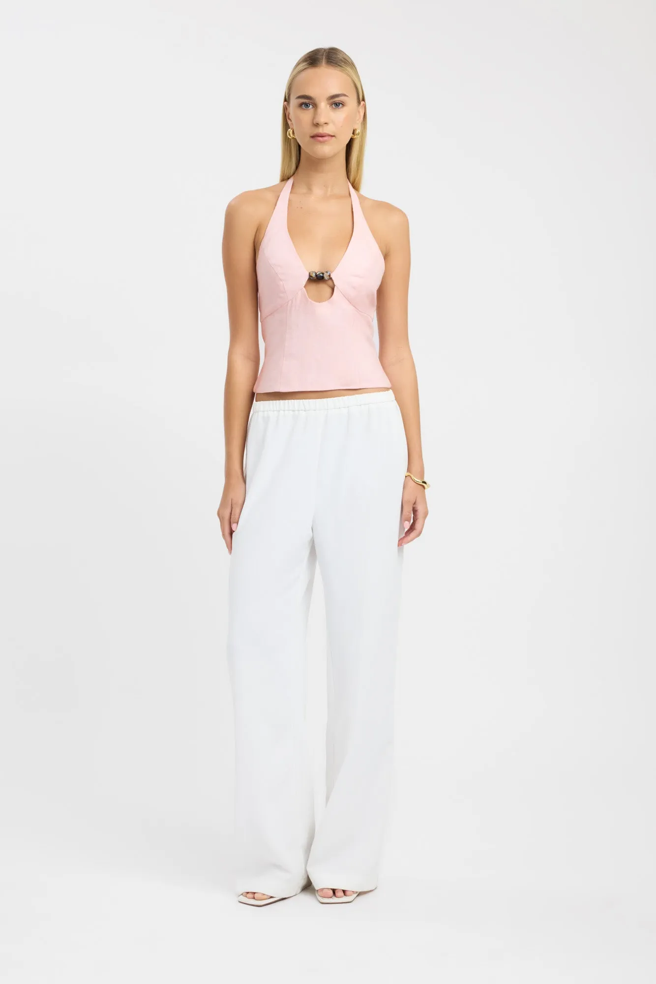 Palm Bead Halter Top