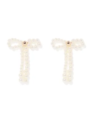 Philippa Pearl Bow Earrings