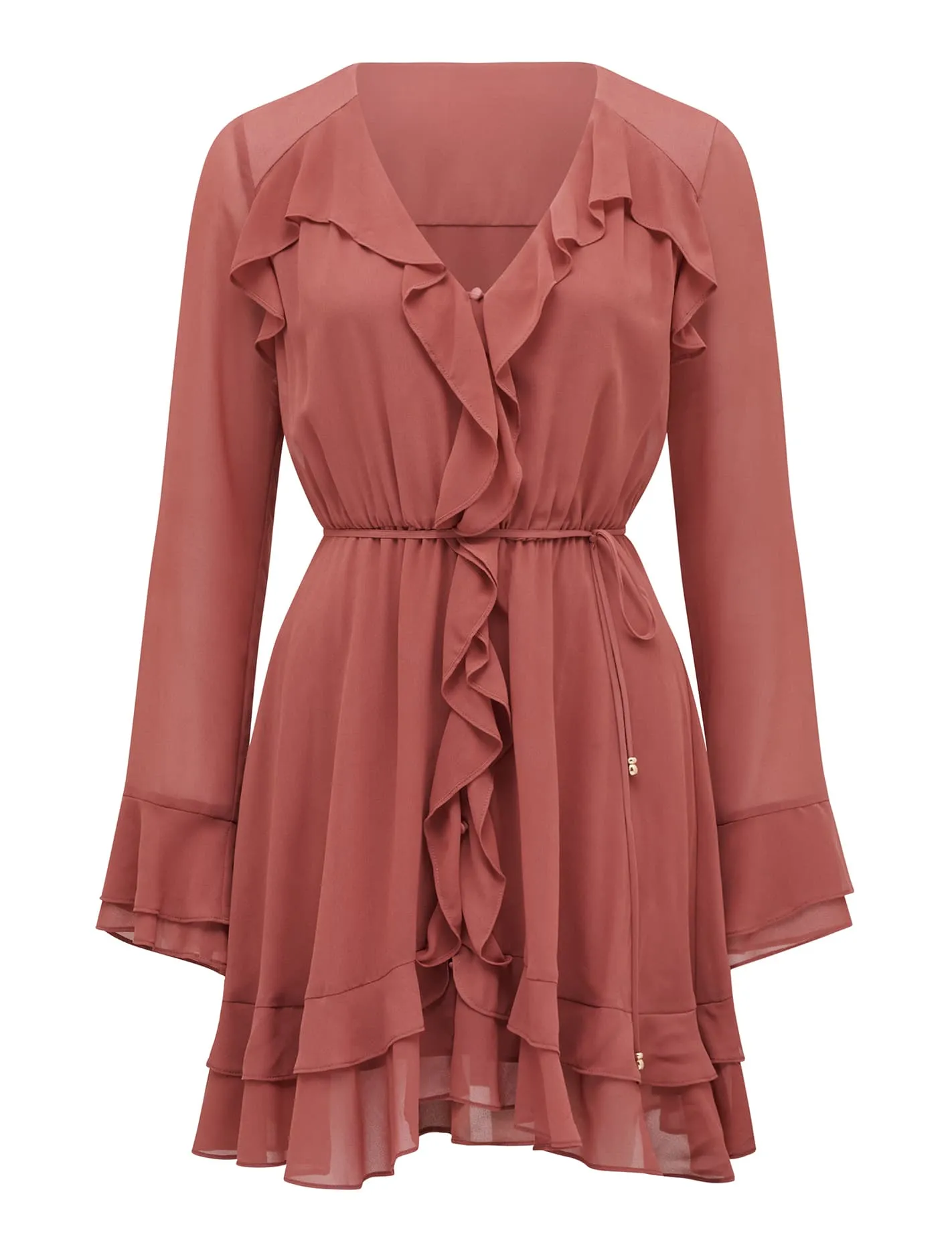 Piper Ruffle Long Sleeve Mini Dress