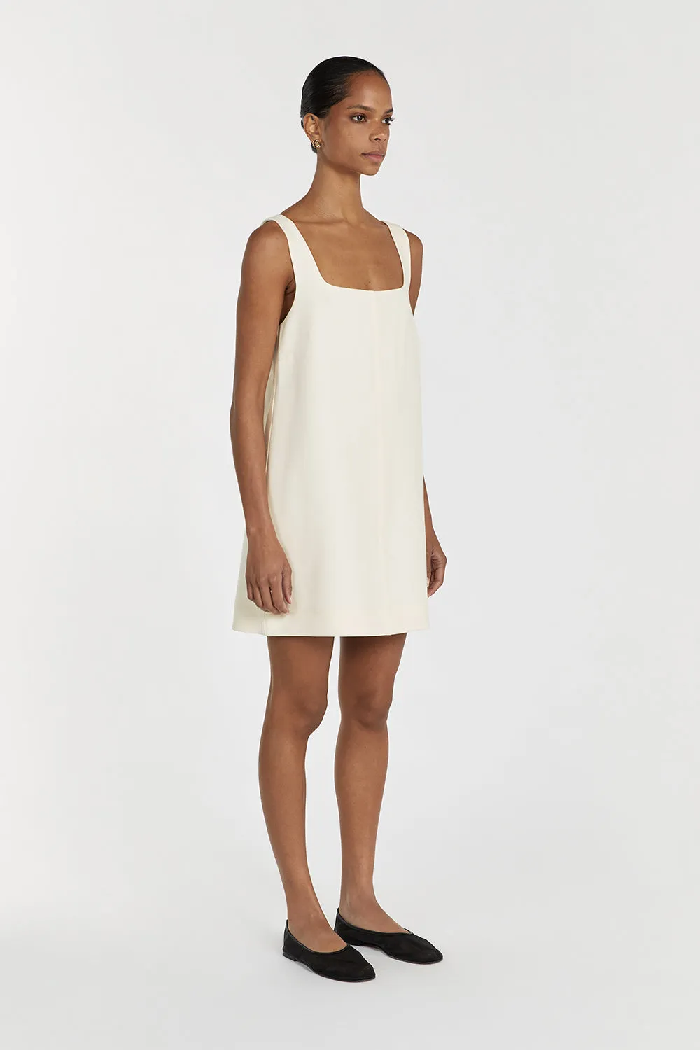 ROSA CREAM SHIFT MINI DRESS